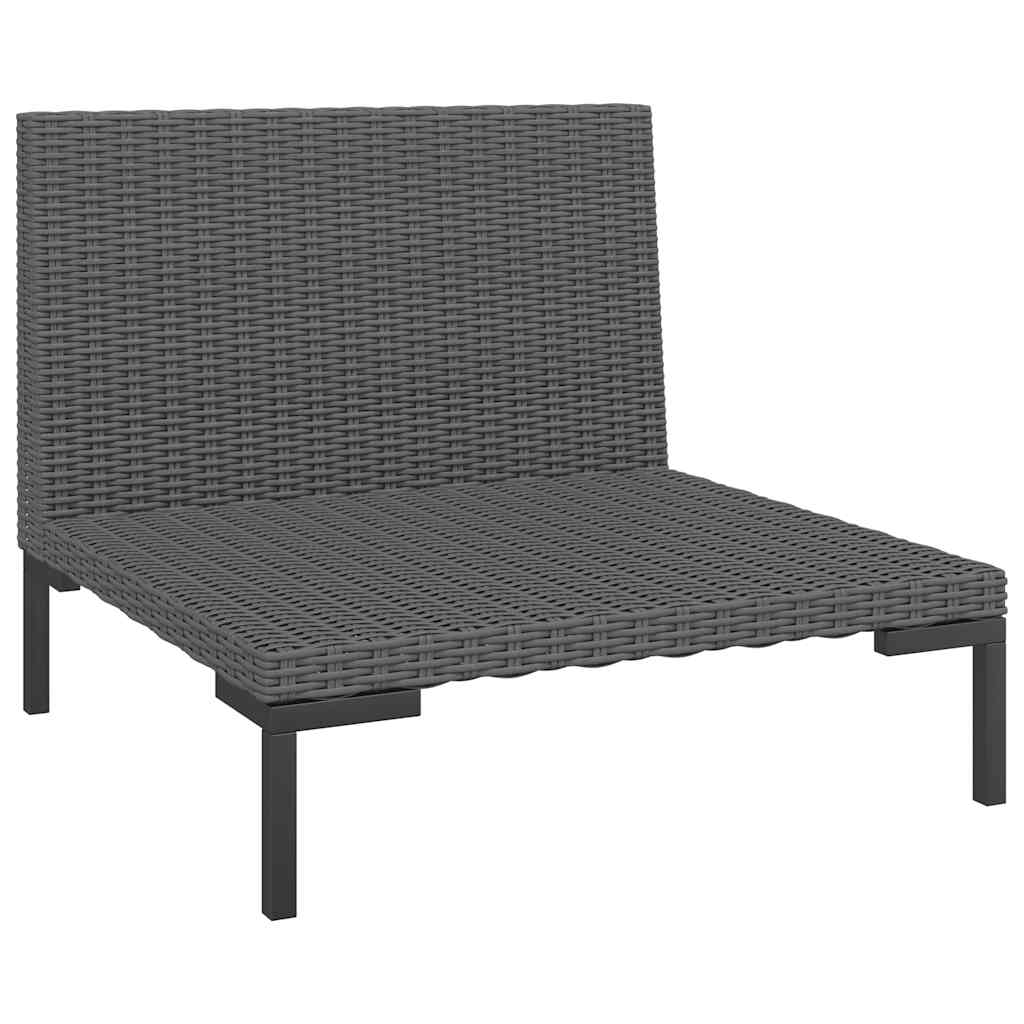 Moduler til havesofa 2 stk. med hynder halvrundt polyrattan - number 4.