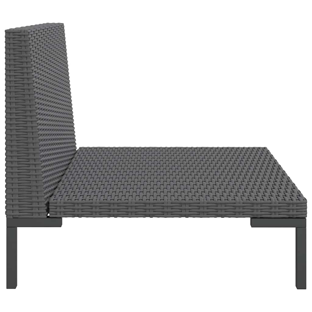 Moduler til havesofa 2 stk. med hynder halvrundt polyrattan - number 6.