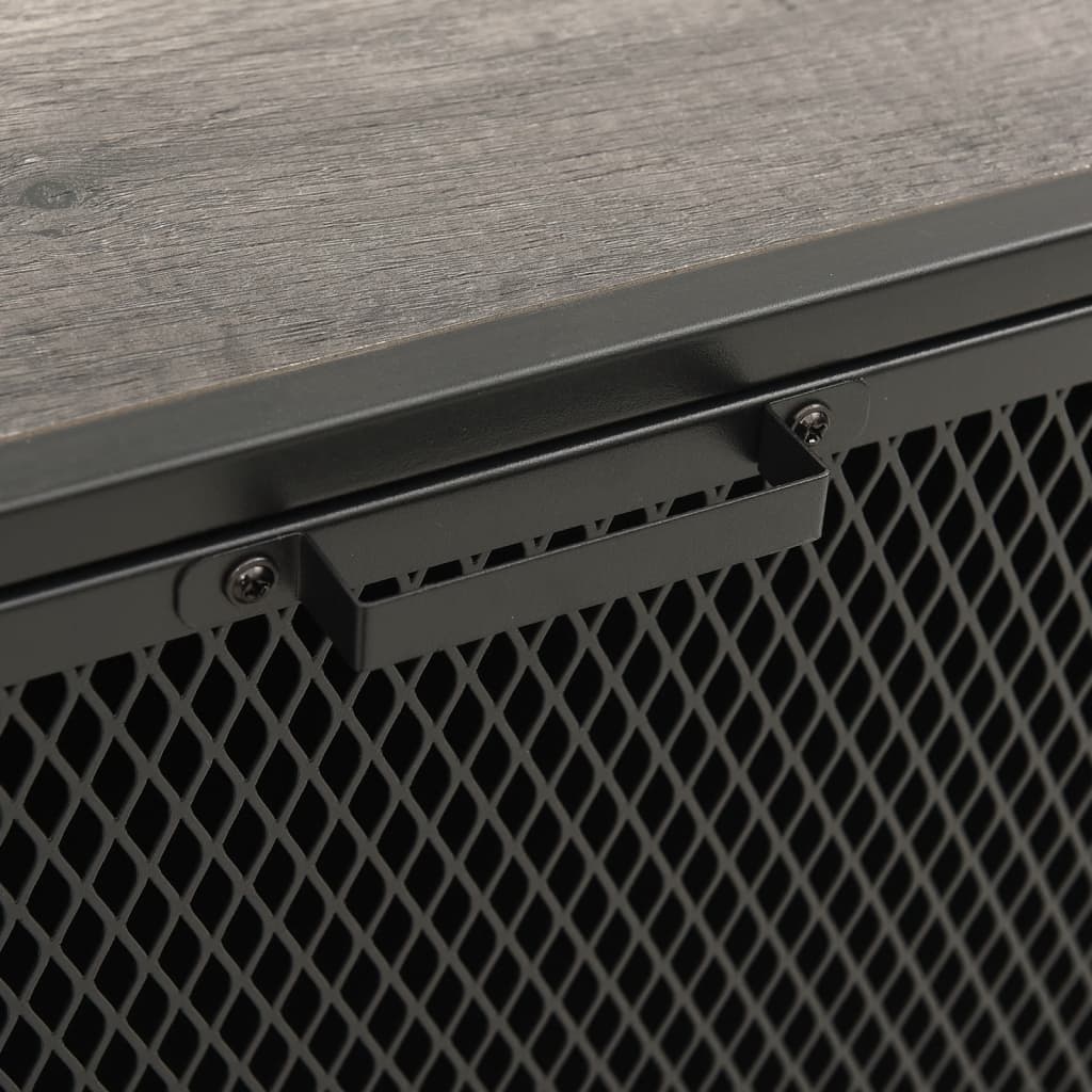 Opbevaringsskabe 2 stk. 72x36x82 cm metal og mdf grå - number 9.