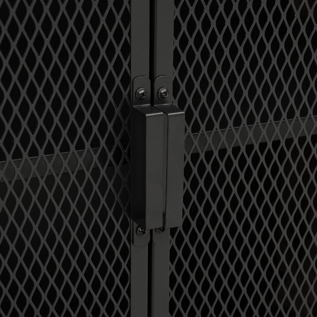 Opbevaringsskabe 2 stk. 72x36x82 cm metal og mdf grå - number 9.