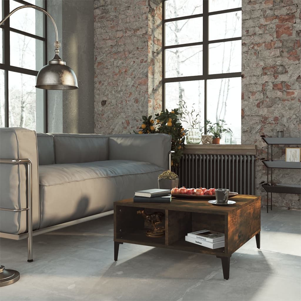 Konferenční stolek 60x60x30 cm dřevěné dřevo kouřový dub barva - kouřový dub, 1 - number 1.