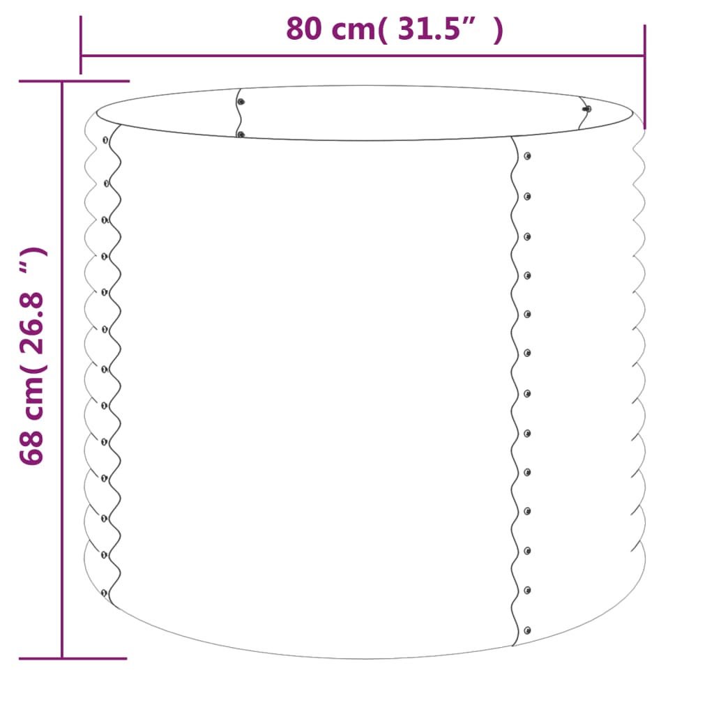 Plant jar powder coated steel - gray, 80 x 80 x 68 cm, 1 - number 4.