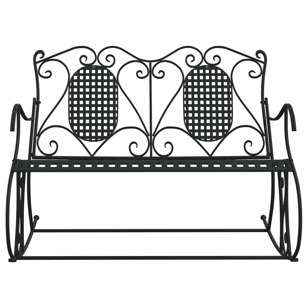 2-personers bænk m. gyngefunktion 113 cm stål sort - number 3.