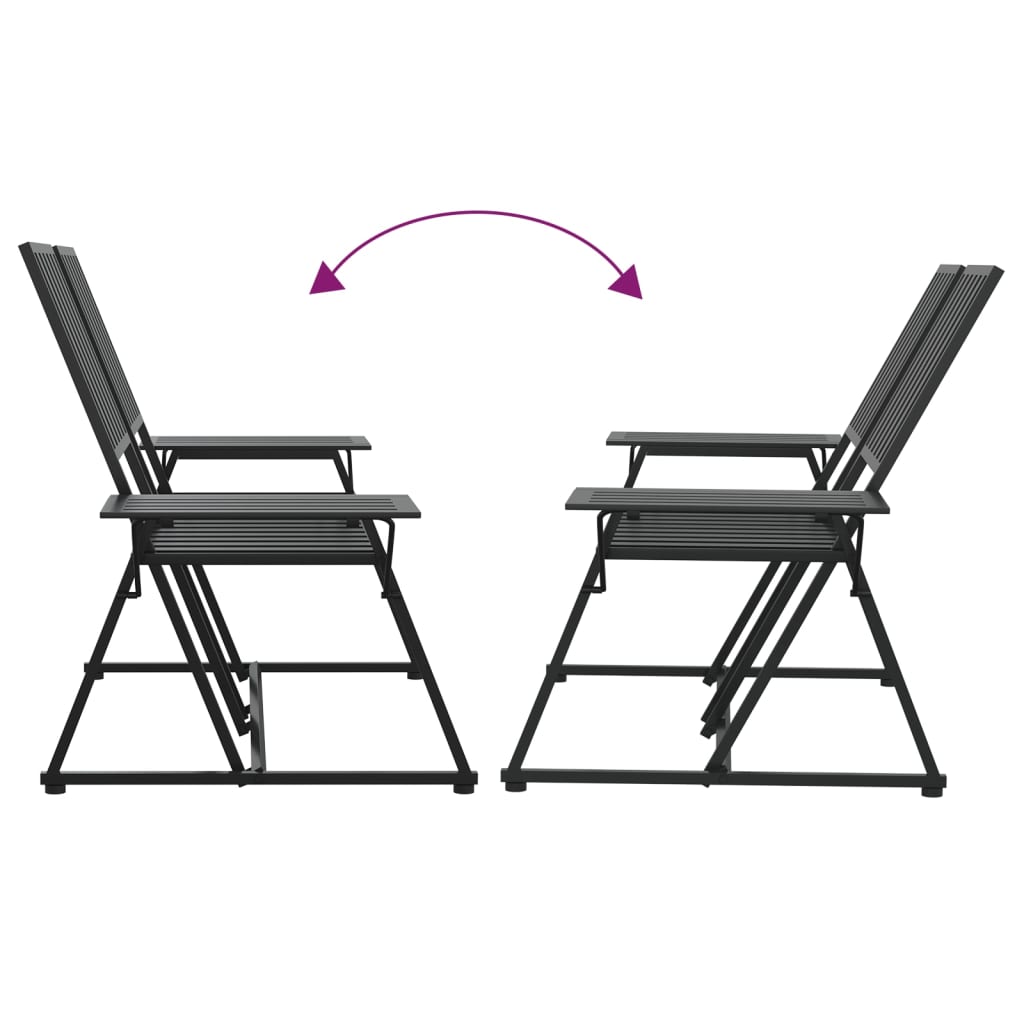 2-personers havebænk 165 cm stål sort - number 7.