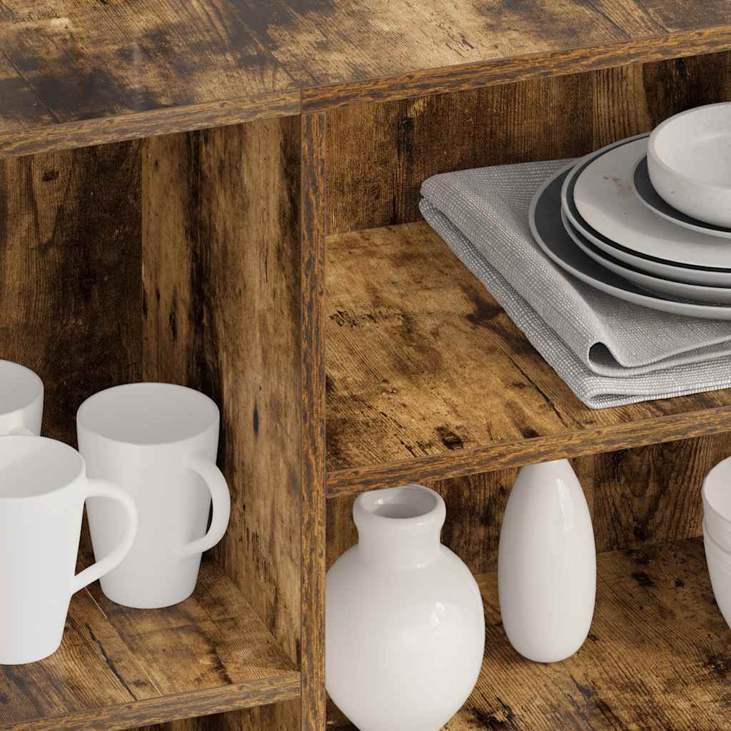 Skænk 120x30x75 cm konstrueret træ røget egetræsfarve - number 3.