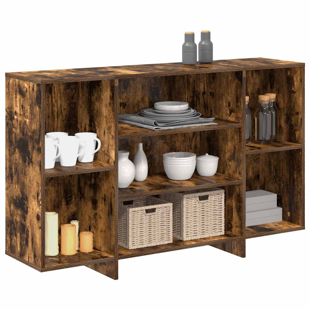 Skænk 120x30x75 cm konstrueret træ røget egetræsfarve - number 4.