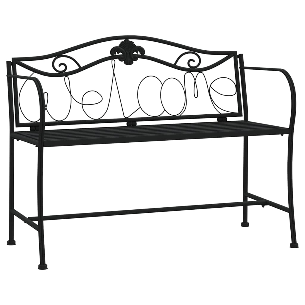 2-personers havebænk 104 cm stål sort - number 2.