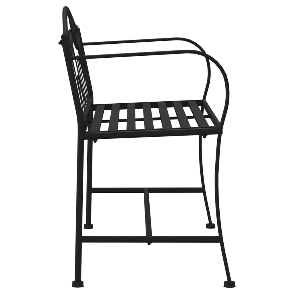 2-personers havebænk 104 cm stål sort - number 4.