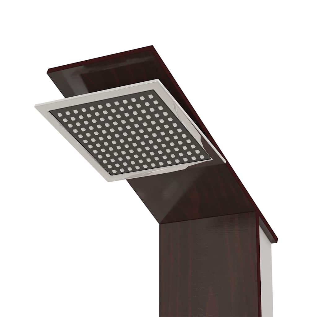 Brusepanel glas brun - 18 x 42 x 127 cm (b x d x h), regnbruser 3 sæt kropsmassagedyser håndbruser - number 4.