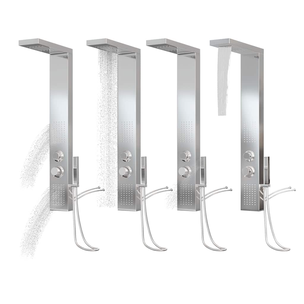 Fyrkantig duschpanel i rostfritt stål - number 4.