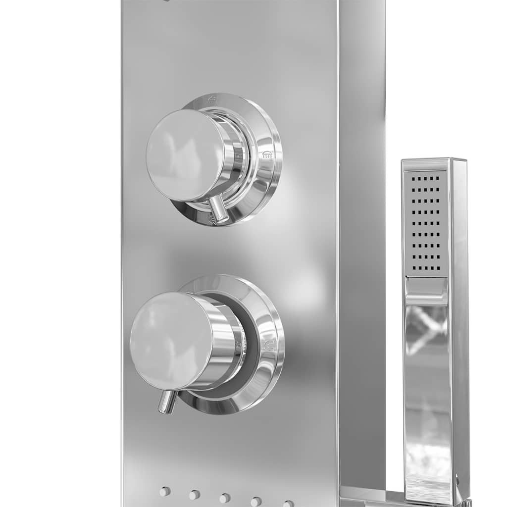 Fyrkantig duschpanel i rostfritt stål - number 8.