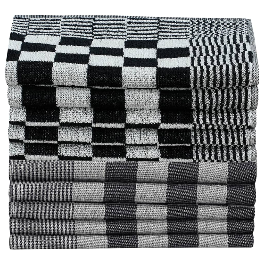 Towel set 20 pcs. cotton black and white - number 3.