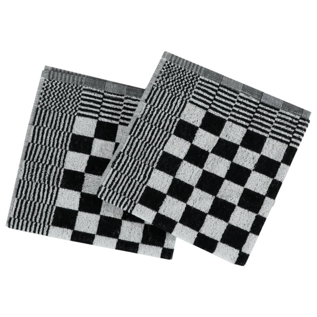 Towel set 20 pcs. cotton black and white - number 7.