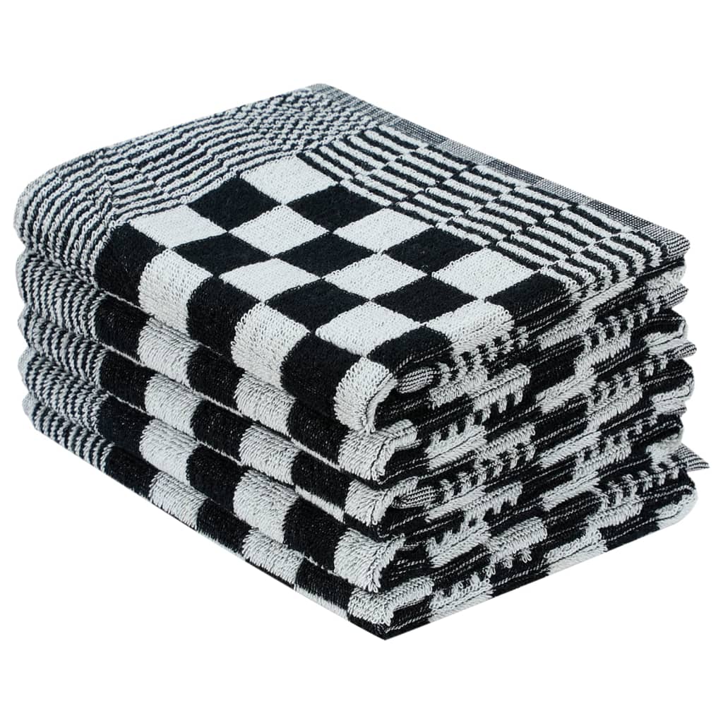 Tea towels and kitchen towels 50 pcs. cotton black and white - number 4.