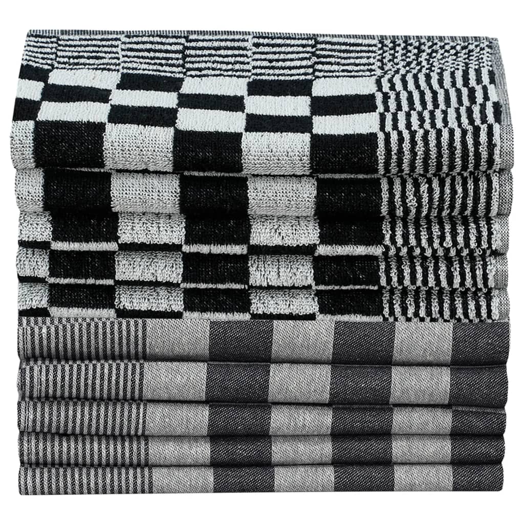 Tea towels and kitchen towels 50 pcs. cotton black and white - number 3.