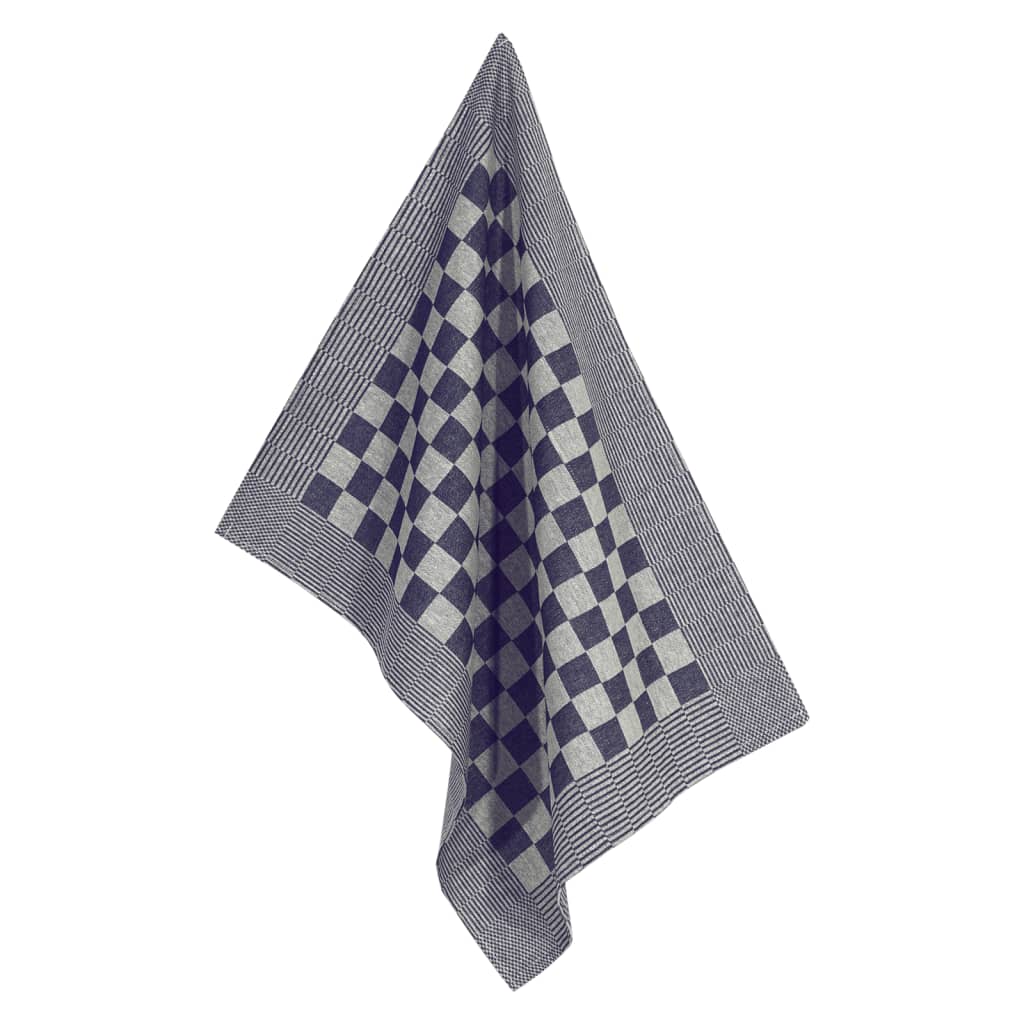 Viskestykker 10 stk. 50x70 cm bomuld blå og hvid - number 7.