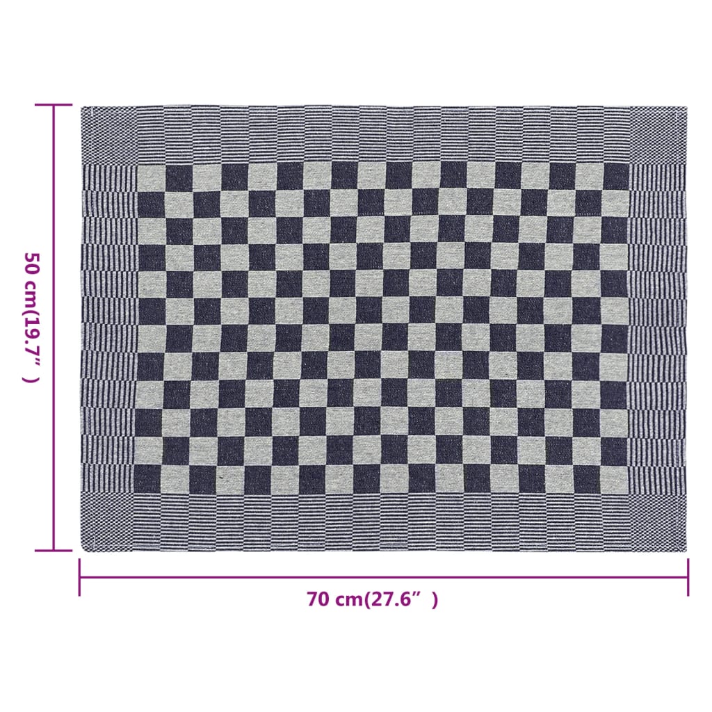 Tea towels pc. 50x70 cm cotton - blue and white, 20 - number 8.