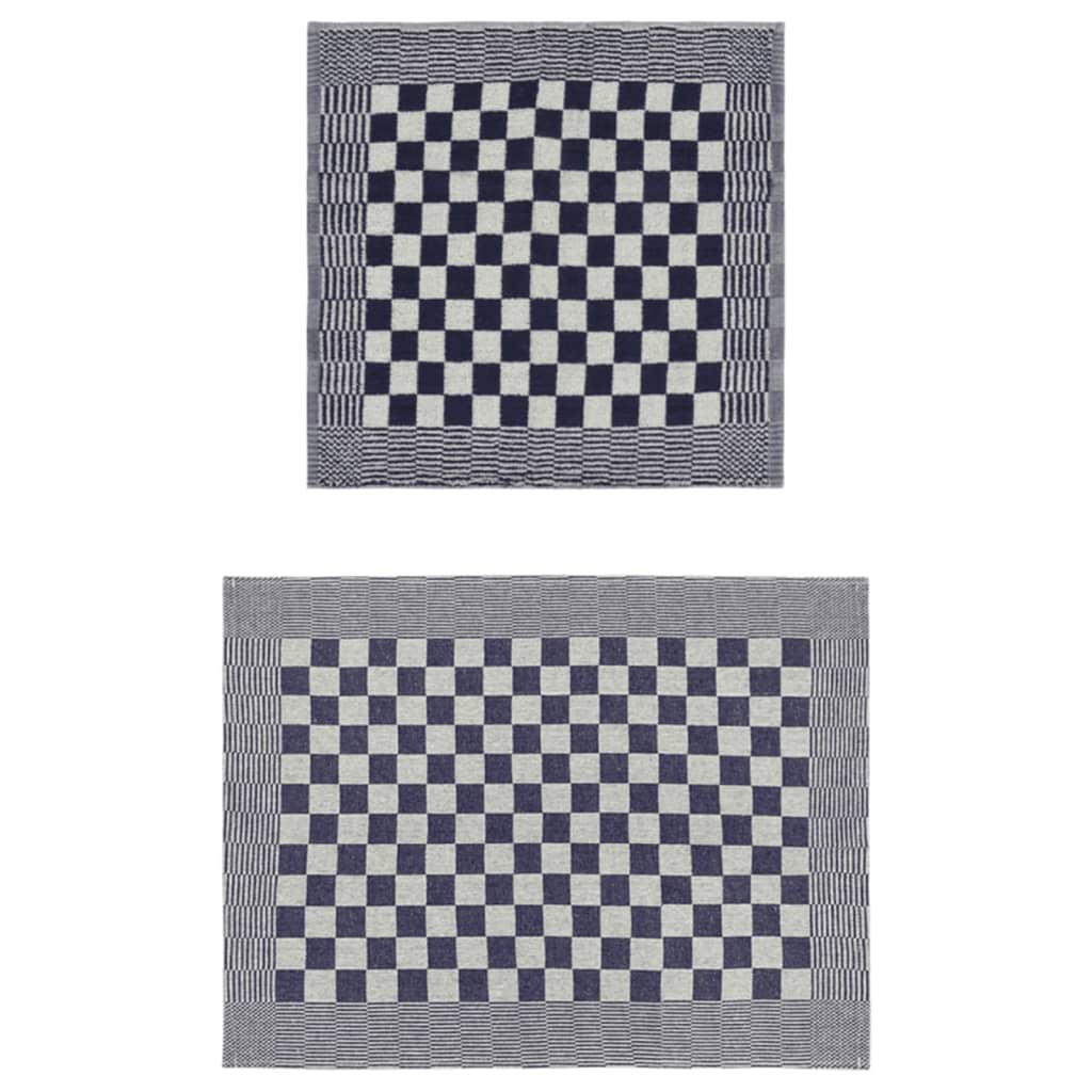 Ensemble de serviettes 10 pièces en coton bleu et blanc - number 2.