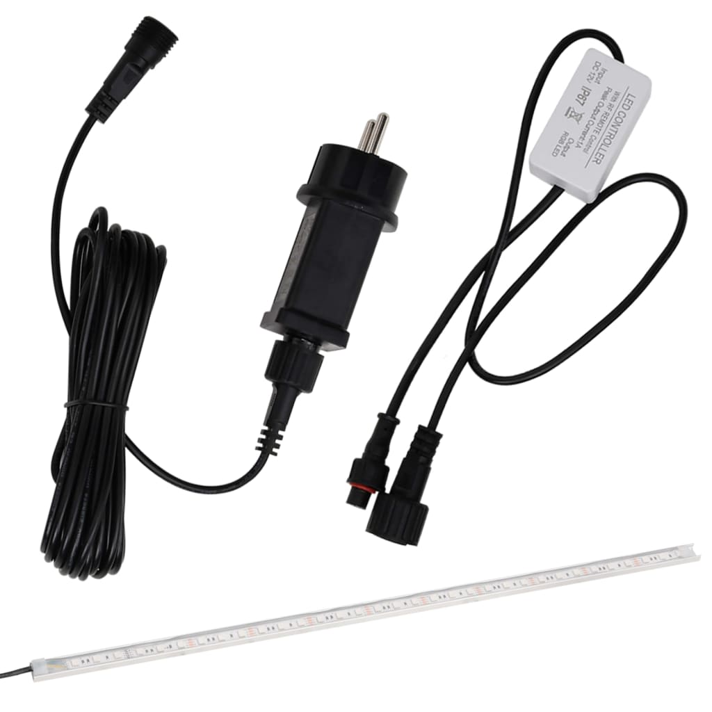 Vandfald med led'er og rgb-farver 45 cm rustfrit stål - 45 x 21 x 8 cm - number 11.