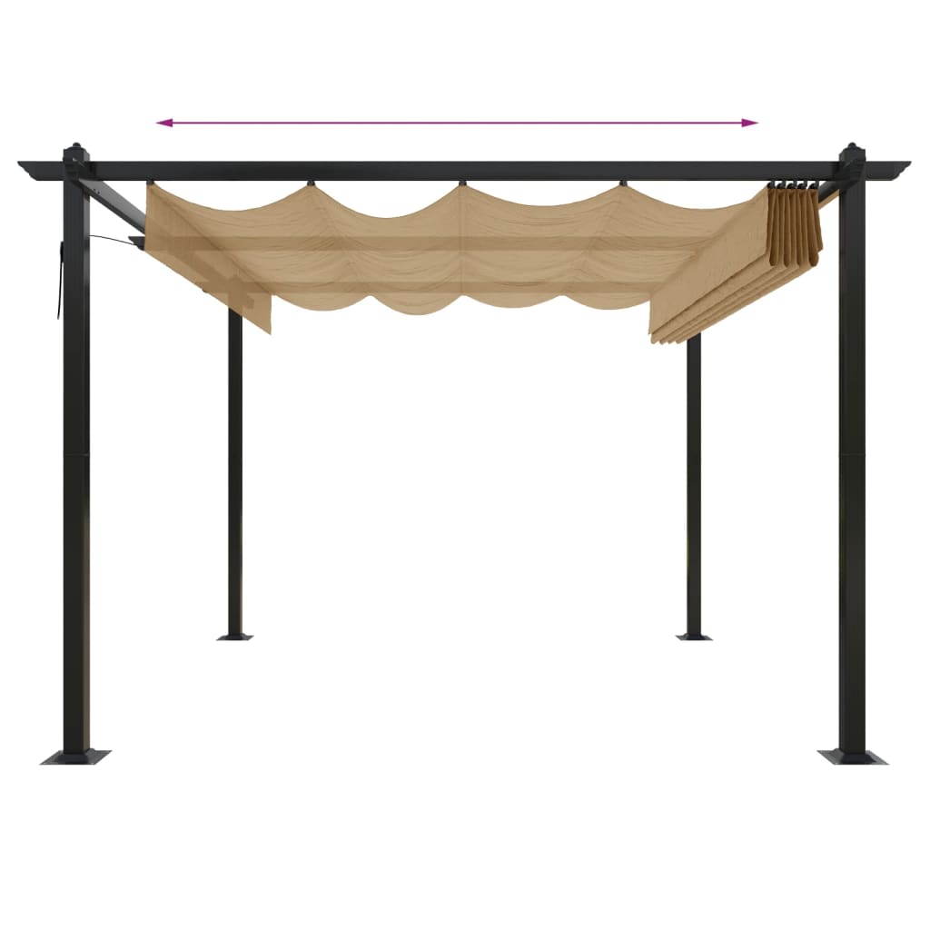 Gazebo with retractable roof 3x3 m - number 6.