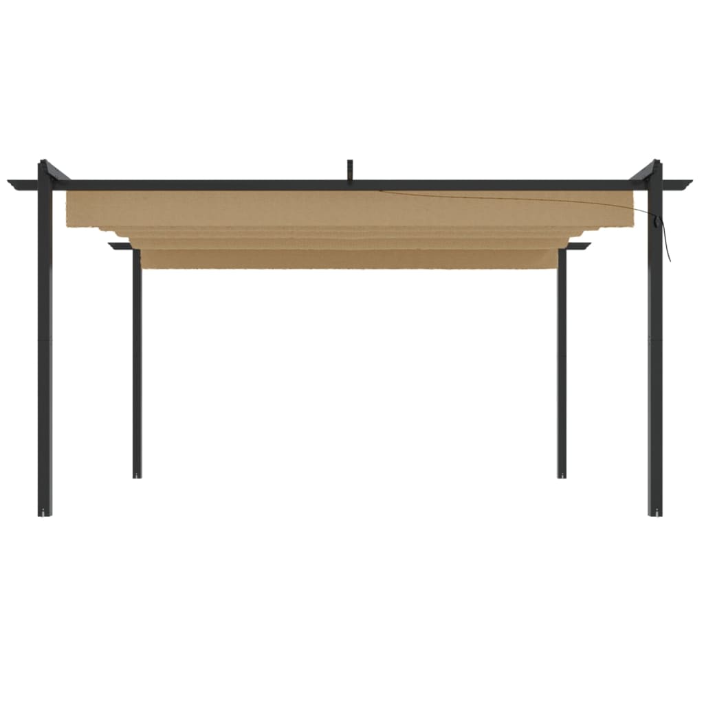 Havepavillon med sammenrulleligt tag 4x3 m - gråbrun, 4 x 3 x 2.2 m - number 4.