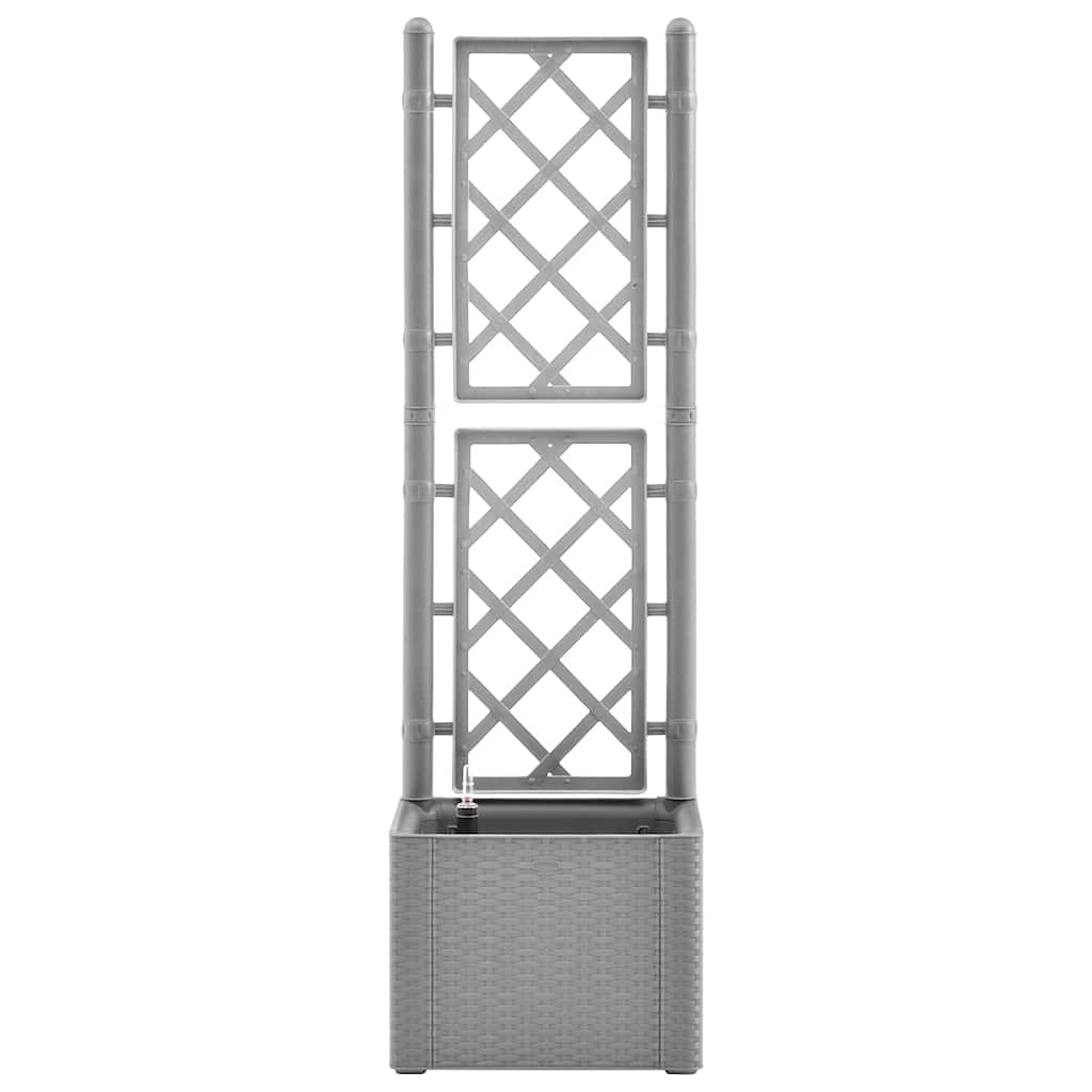 Povišena gredica s rešetkom i sustavom za automatsko navodnjavanje - siva, 43 x 43 x 142 cm, 1 - number 3.