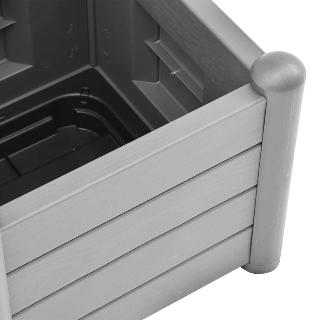 Plantekasse med espalier pp - grå, 43 x 43 x 142 cm, 1 - number 7.