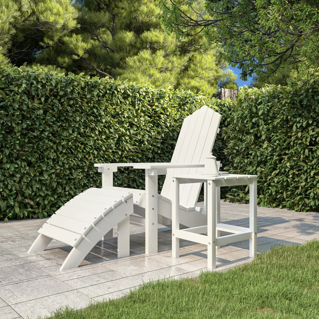 Adirondack-havebord 38x38x46 hdpe - hvid, 1 - number 3.