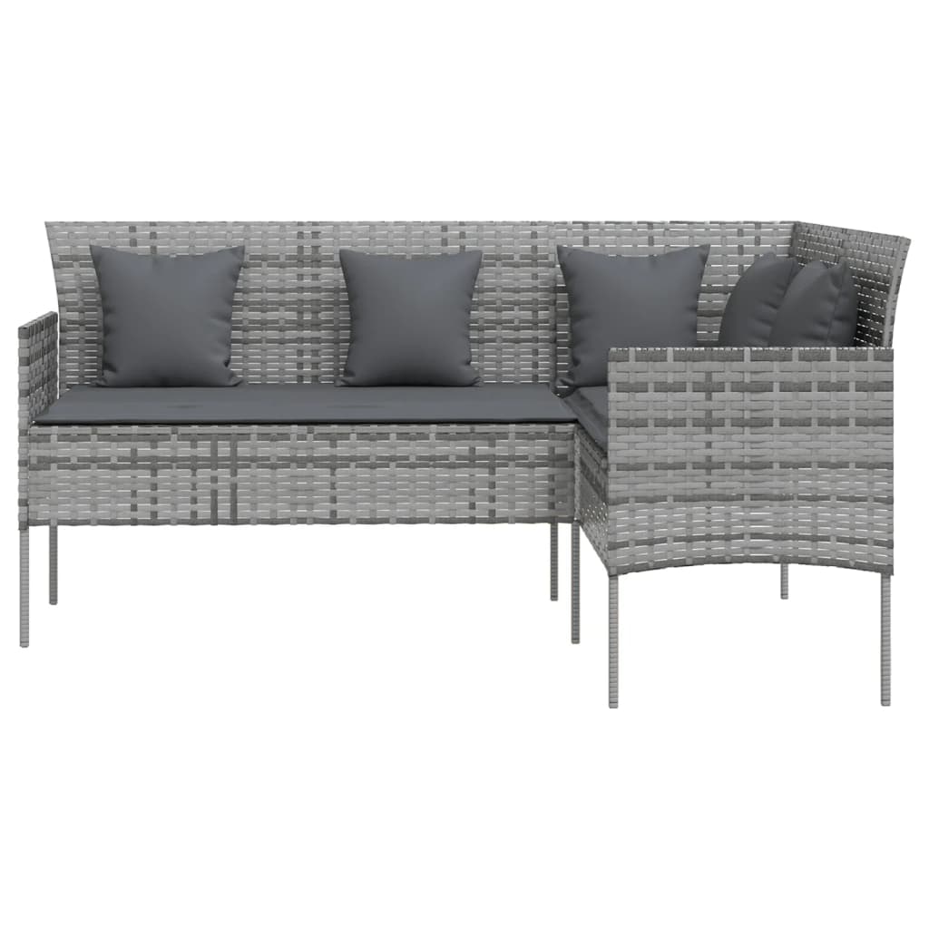L-formet sofa med polyrattan puter - number 3.