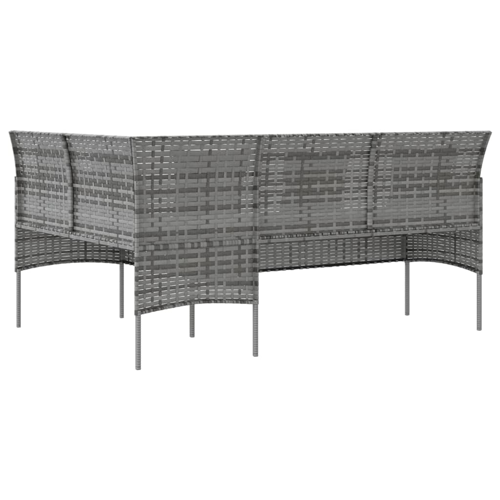 L-formet sofa med polyrattan puter - number 5.