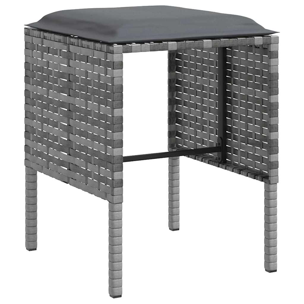 Sofasæt med hynder dele l-facon polyrattan - grå, 5 - number 7.