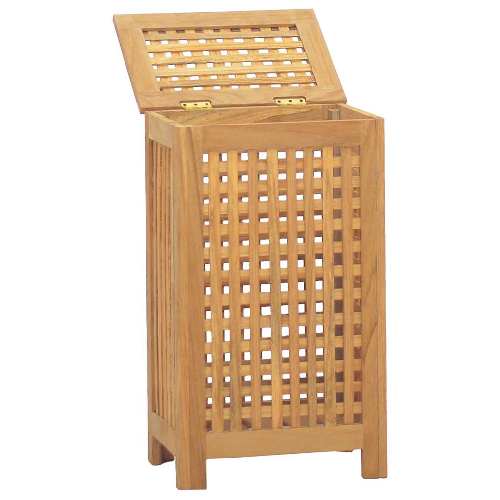 Laundry basket solid teak wood - 35 x 25 x 60 cm, 1 - number 2.