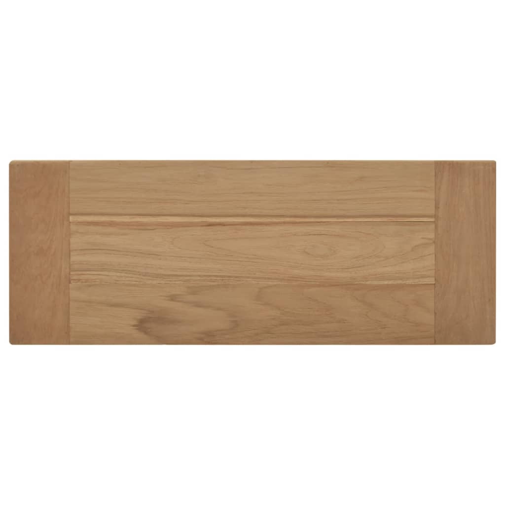 Ławka 80 cm lite drewno tekowe - 80 x 30 x 50 cm (szer. x gł. x wys.) - number 4.