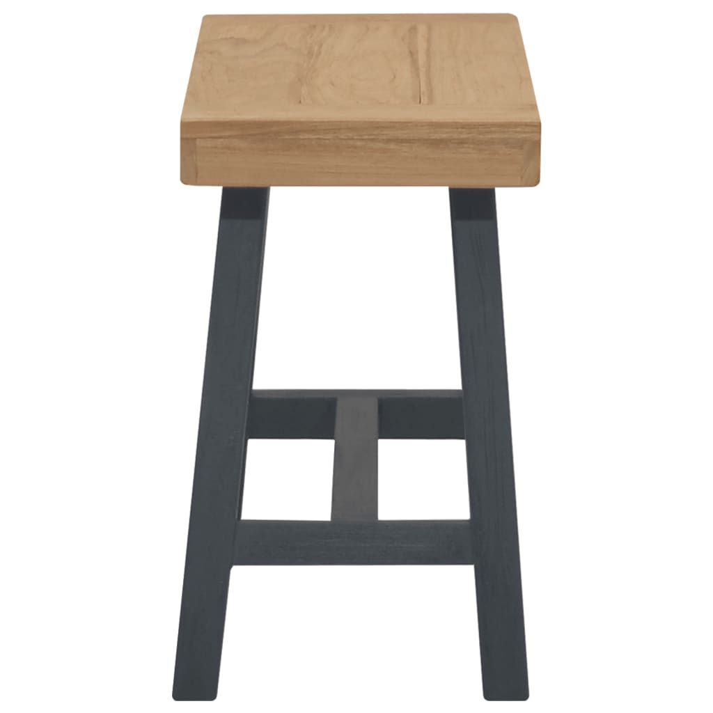 Ławka 80 cm lite drewno tekowe - 80 x 30 x 50 cm (szer. x gł. x wys.) - number 3.