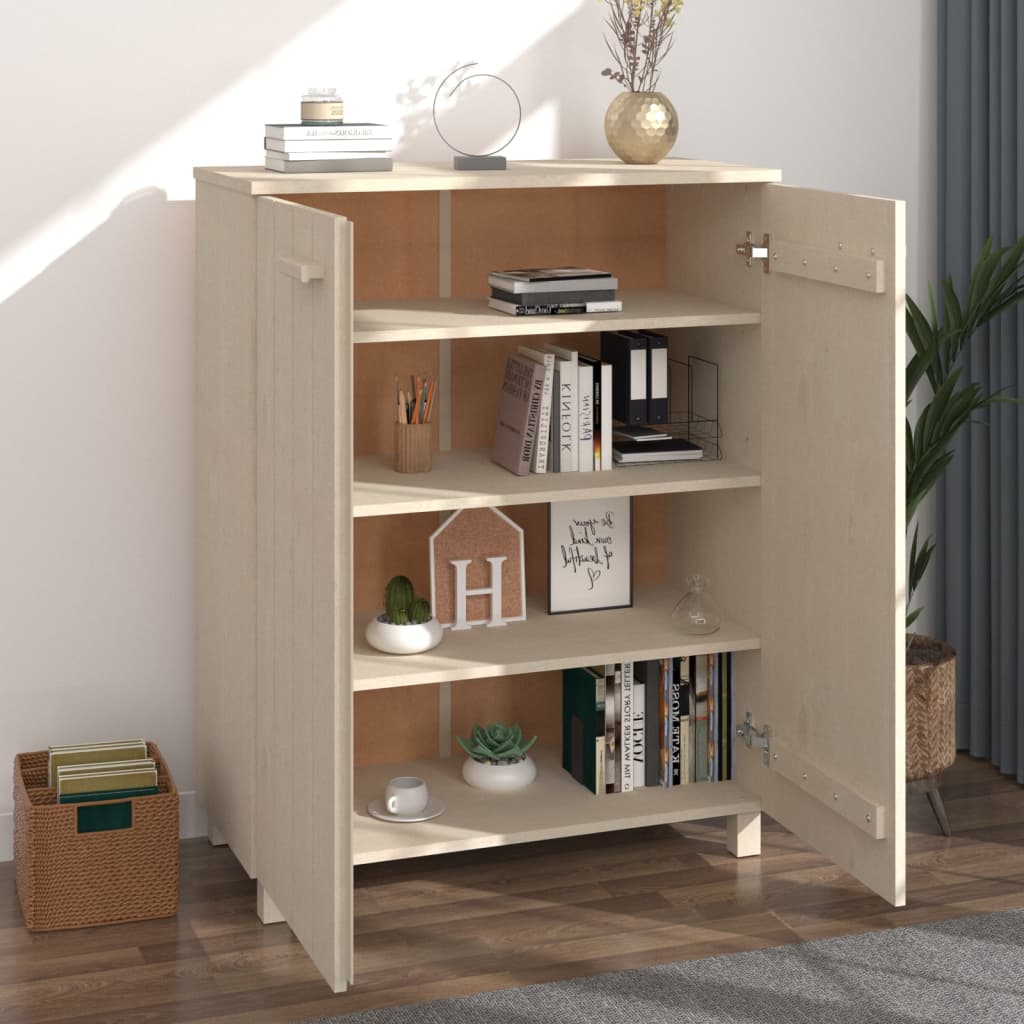 Shoe cabinet hamar 85x40x108 cm solid pine honey brown - number 7.