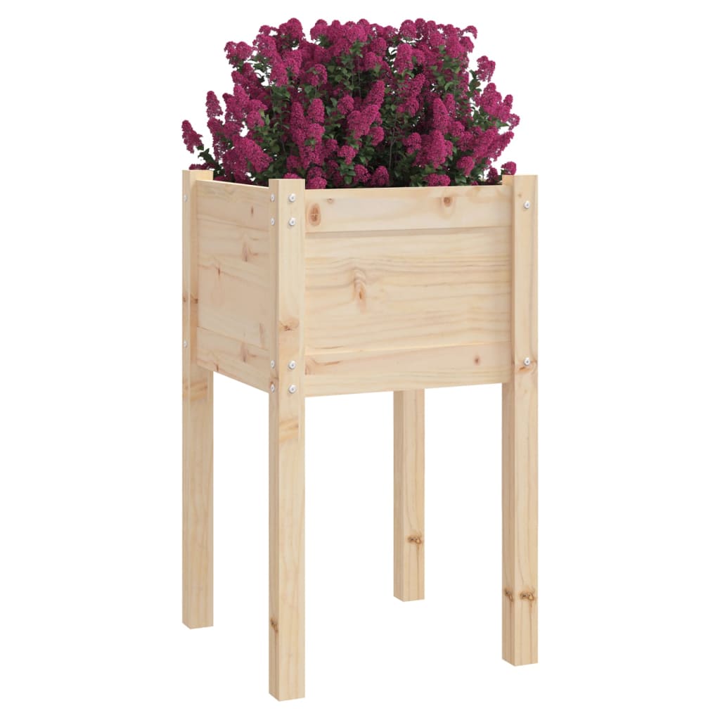 Planter box 40x40x70 cm solid pine - natural colored, 1 - number 3.