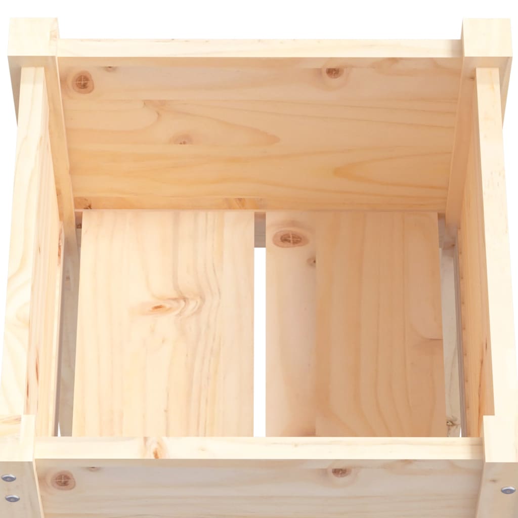 Planter box 40x40x70 cm solid pine - natural colored, 1 - number 5.