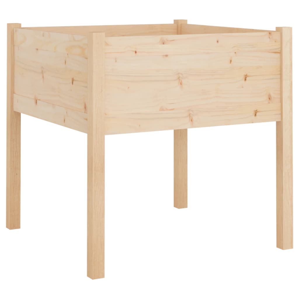 Planter box 70x70x70 cm solid pine - white, 1 - number 2.