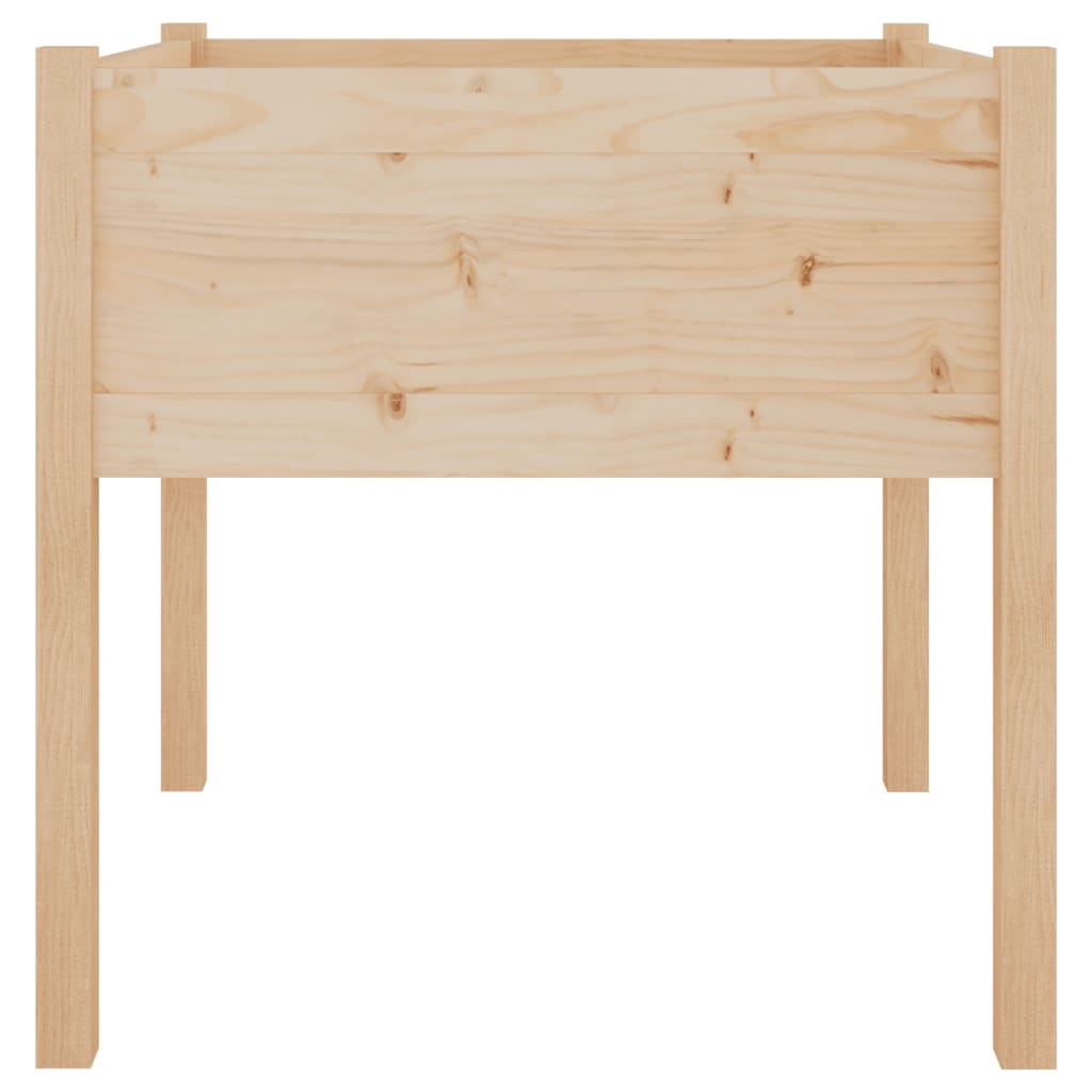Planter box 70x70x70 cm solid pine - white, 1 - number 4.