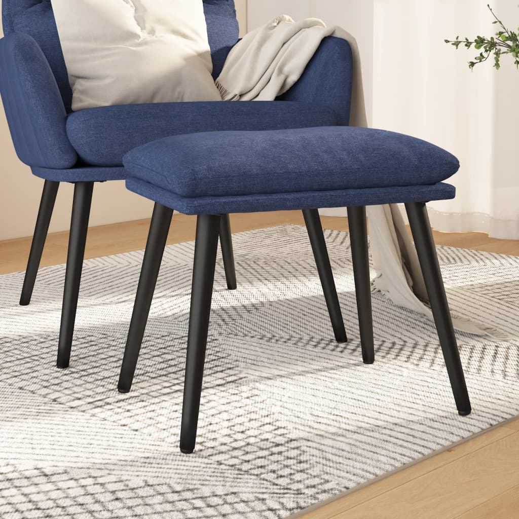 Fodskammel 45x29,5x35 cm stof - blå, 1 - number 1.