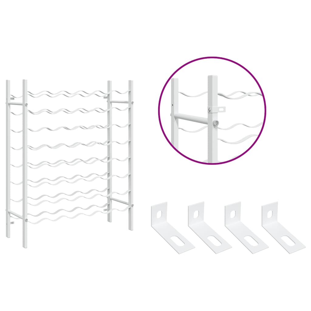 Vinski stalak za boce metalni - bijeli, 1, 48 - number 8.
