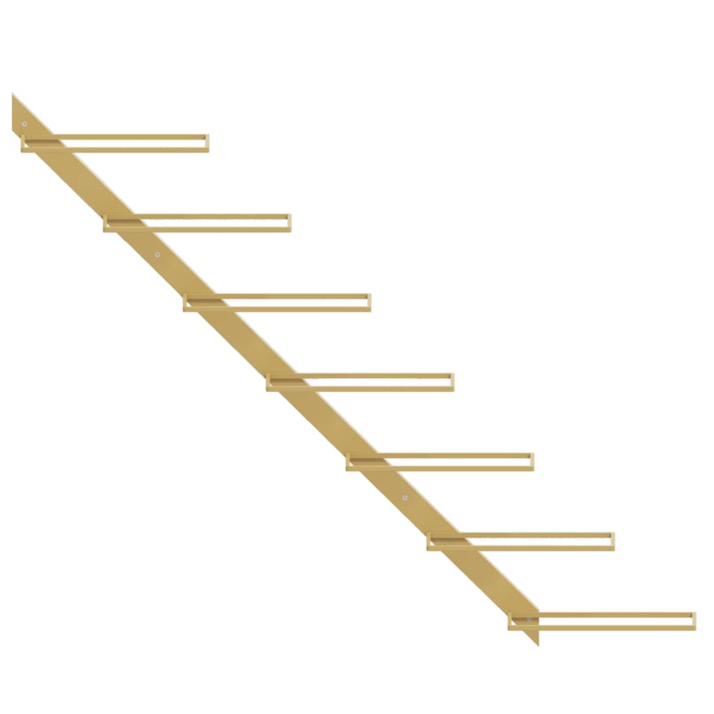 Zidni stalak za vino za 7 boca metal zlatne boje - number 5.