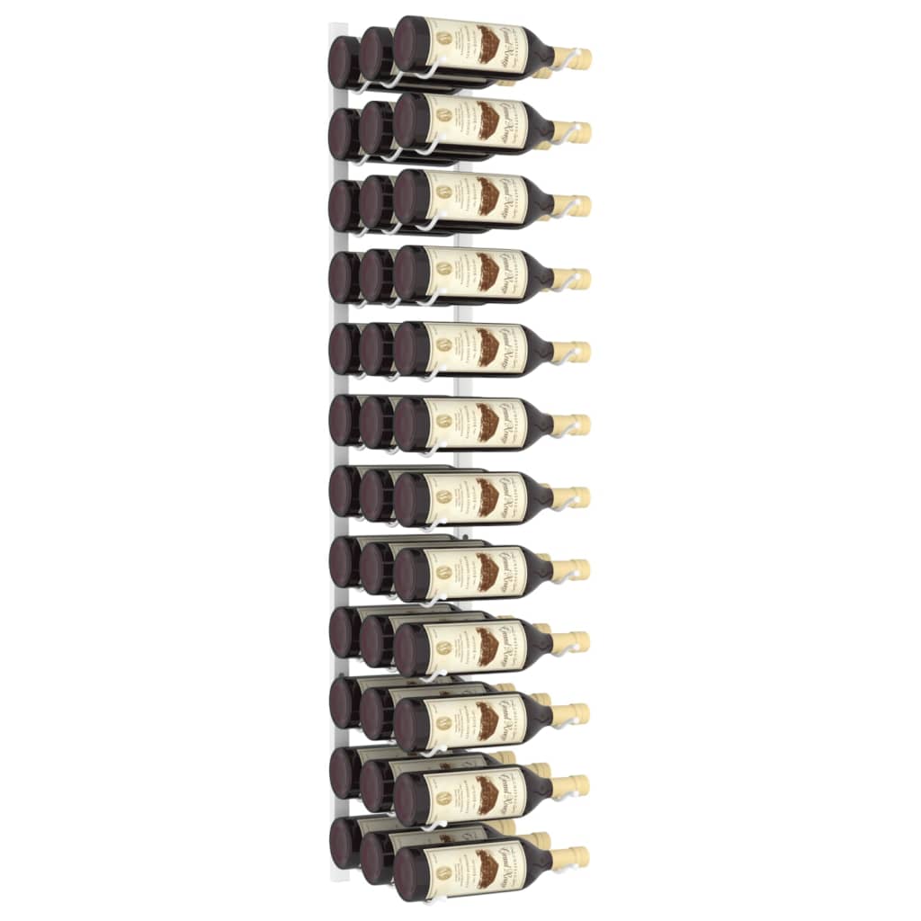 Væghængt vinreol til 36 flasker jern hvid - number 3.