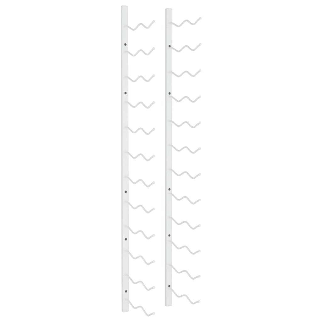 Væghængt vinreol til flasker jern - hvid, 1, 24, x - number 2.