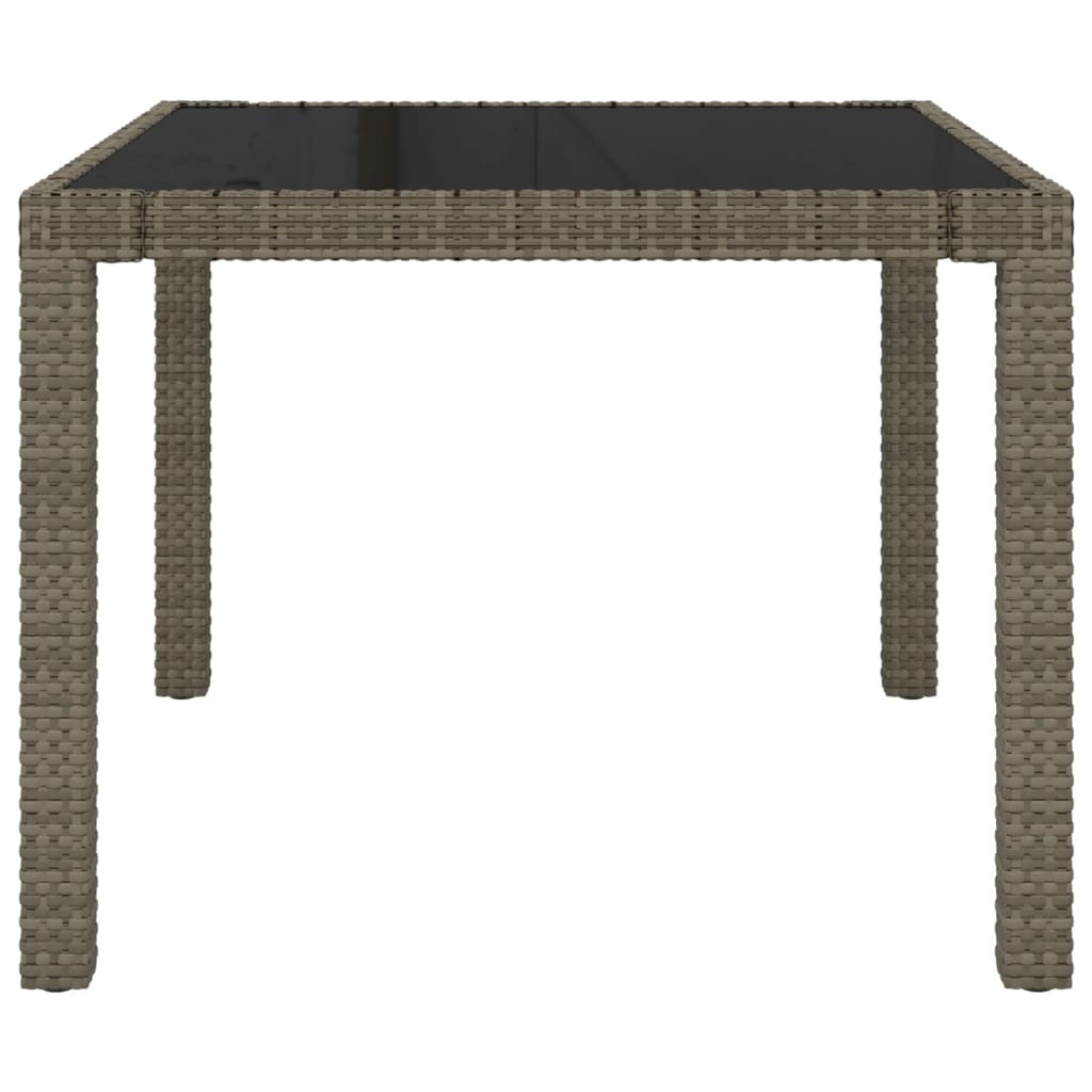 Vanjski blagovaonski stol 3 dijela s jastucima poliratan siva - siva i crna, 90 cm dužina stola, 2 - number 9.