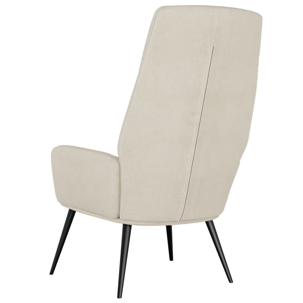 Lenestol imitert semsket skinn krem ​​- krem, 1, uten fotskammel - number 5.