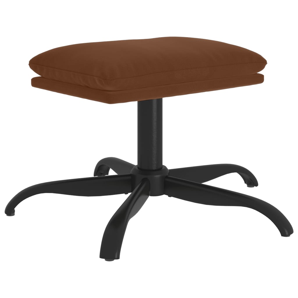 Fodskammel 60x60x36 cm mikrofiberstof - brun, 1 - number 2.