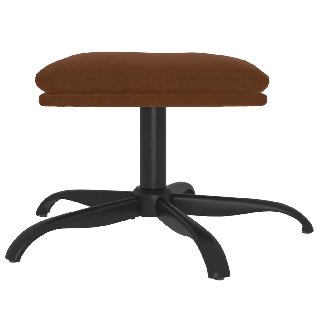 Fodskammel 60x60x36 cm mikrofiberstof - brun, 1 - number 3.