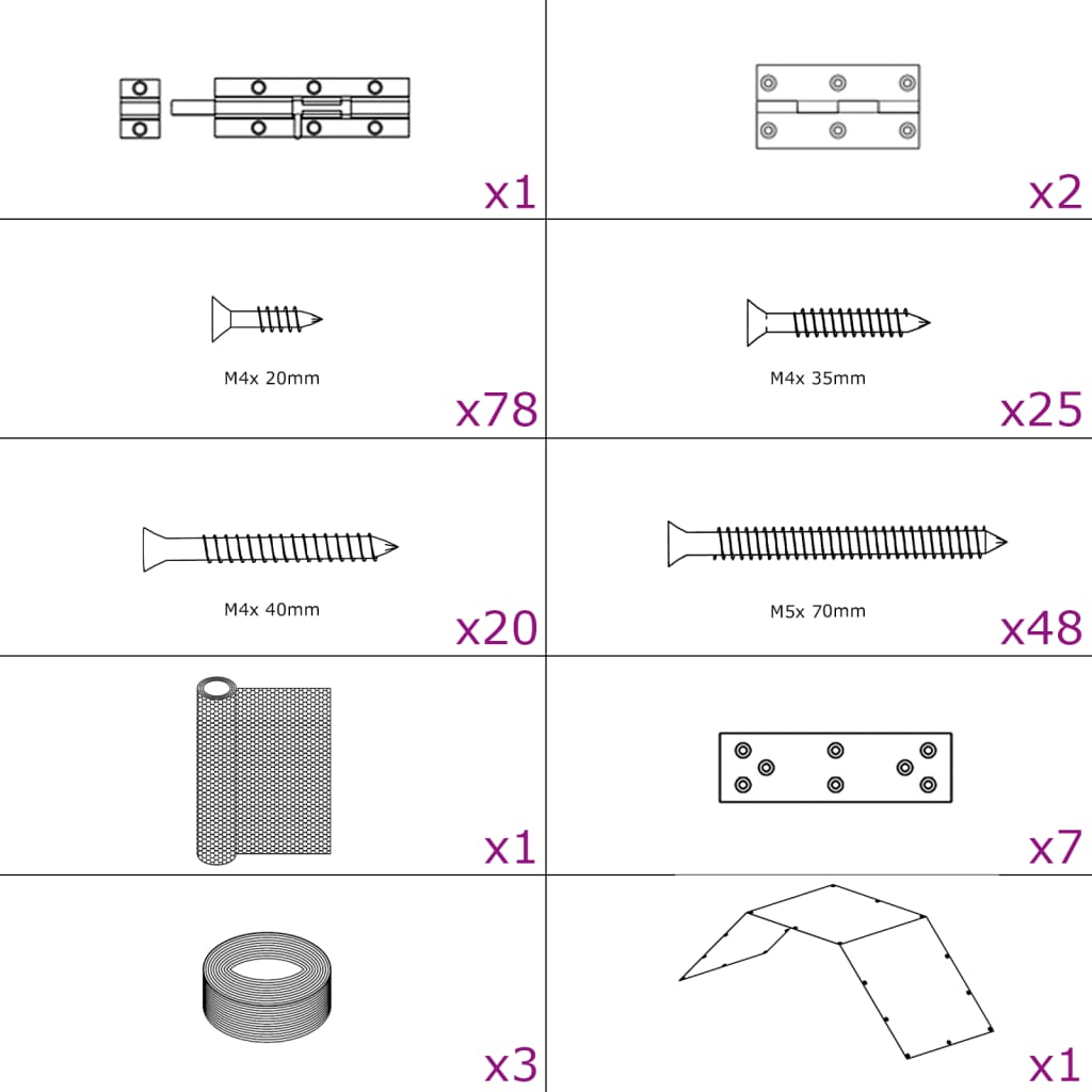Poulailler 268x100x190 cm métal - number 2.