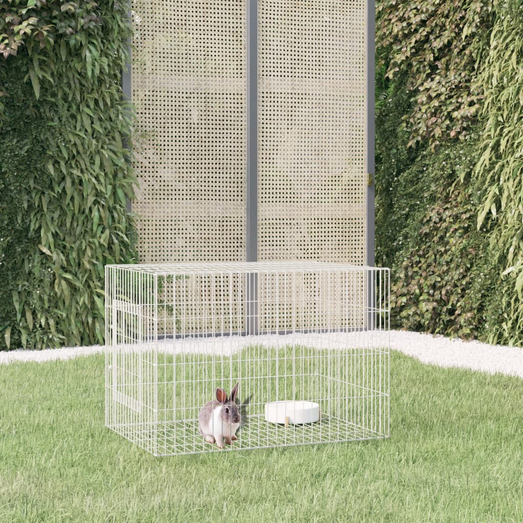 Cage à lapin en fer galvanisé - 78 x 54 x 54 cm - number 1.